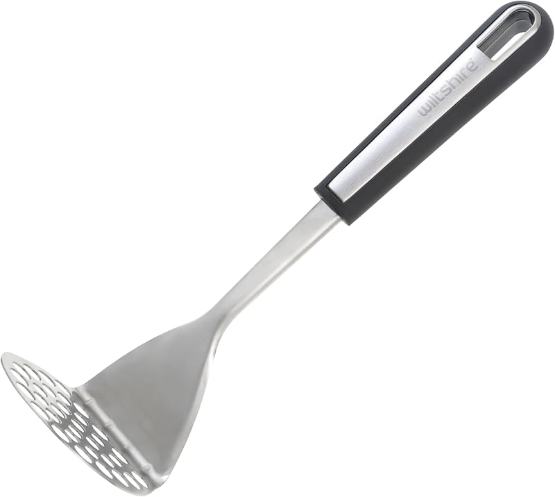 Wiltshire Aspire Potato Masher Stainless Steel Anti-Slip Handle Grey Silver