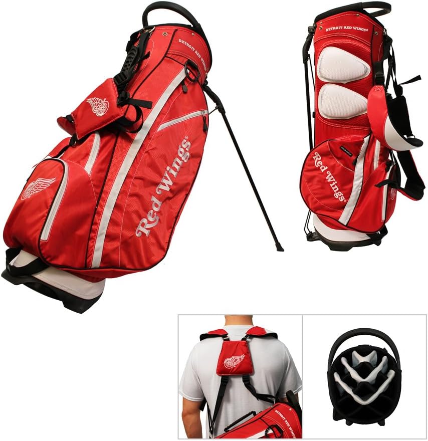 Team Golf NHL Calgary Flames Fairway Golf Stand Bag, Lightweight, 14-way Top, Spring Action Stand, Insulated Cooler Pocket, Padded Strap, Umbrella Holder & Removable Rain Hood : Sports & Outdoors