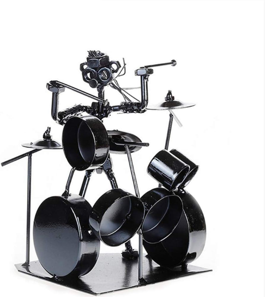 zyfun - Estatua de Metal Musical con Figuras y batería, Juego de