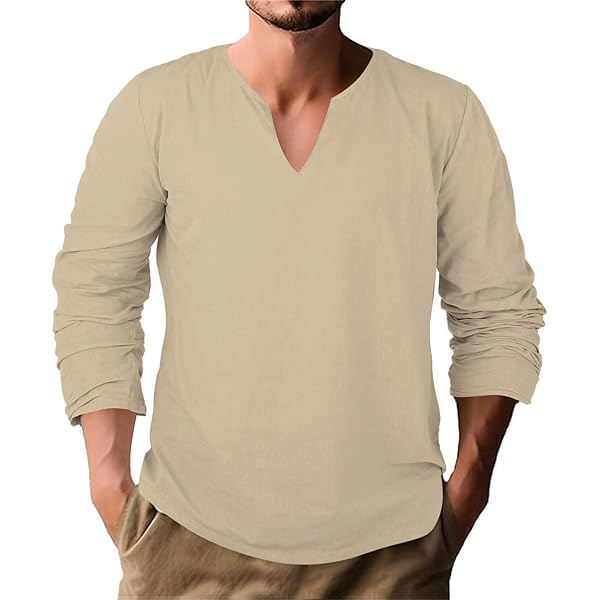 Camisa De Manga Larga De Algodón Y Lino Para Hombre, Holgada, Simple, Con Botones, Lisa, Delgada, Con Solapa