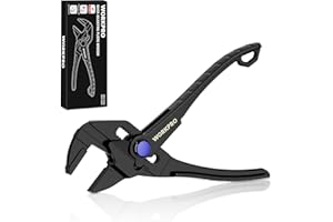 WORKPRO Mini Pliers Wrench — 4" Compact Adjustable Smooth-Jaw Pliers, Anti-Rust Alloy Steel Wrench Pliers for Tight Spaces, H