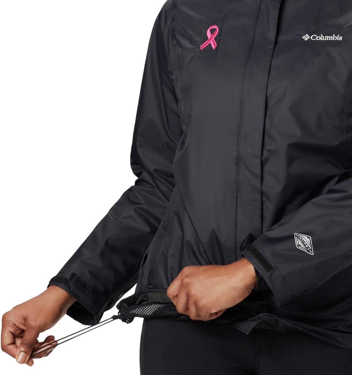 columbia tested tough in pink rain jacket
