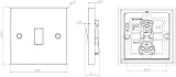 Knightsbridge CS2AB Square Edge 1G Light Switch Antique Brass 10AX 2-Way view 2