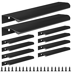 Malimali 10 Pack Black Finger Edge Pulls for