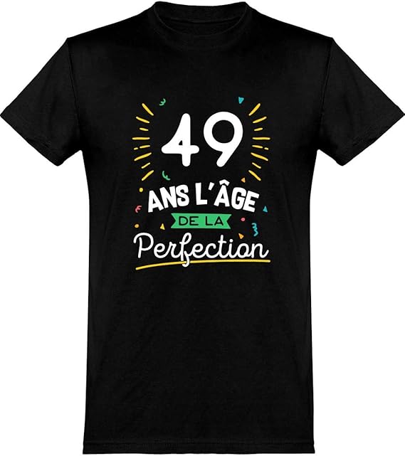 Otshirt T Shirt Homme 49 Ans La Perfection 100 Coton Cadeau Homme Anniversaire Humour Original Papa Fete Noel Idee Amazon Fr Vetements Et Accessoires