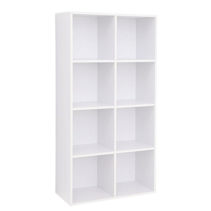 Buy VASAGLE 8Cube Storage Bookshelf, Wooden Bookcase and Display Shelf