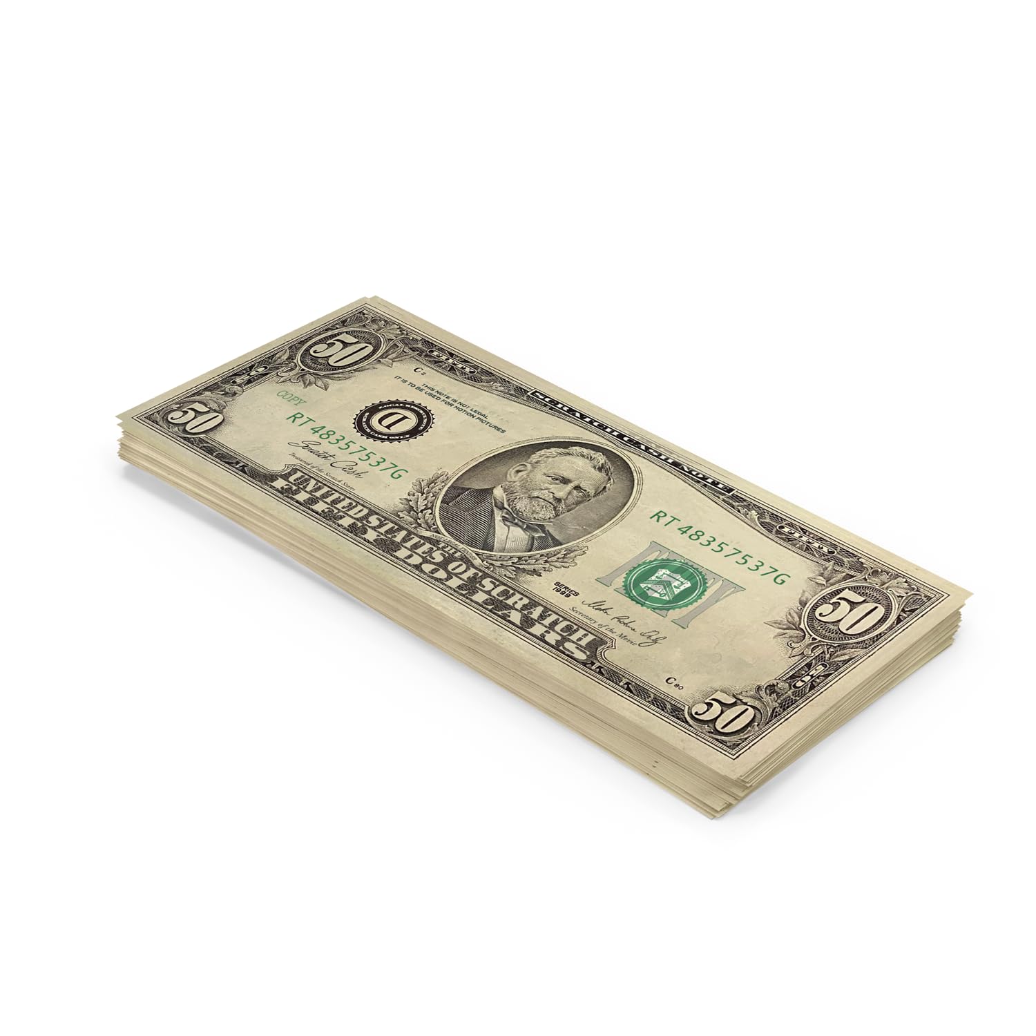 Scratch Cash 100 x $50 Dollars Old Style (Royal Size)