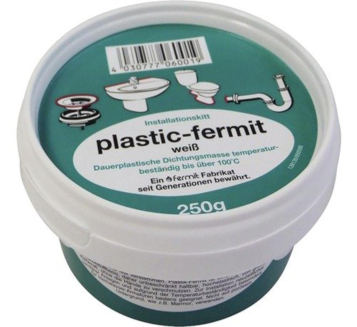 Plastic-Fermit -Aqua 5343 | Installation Kit | White | 250 g Tin