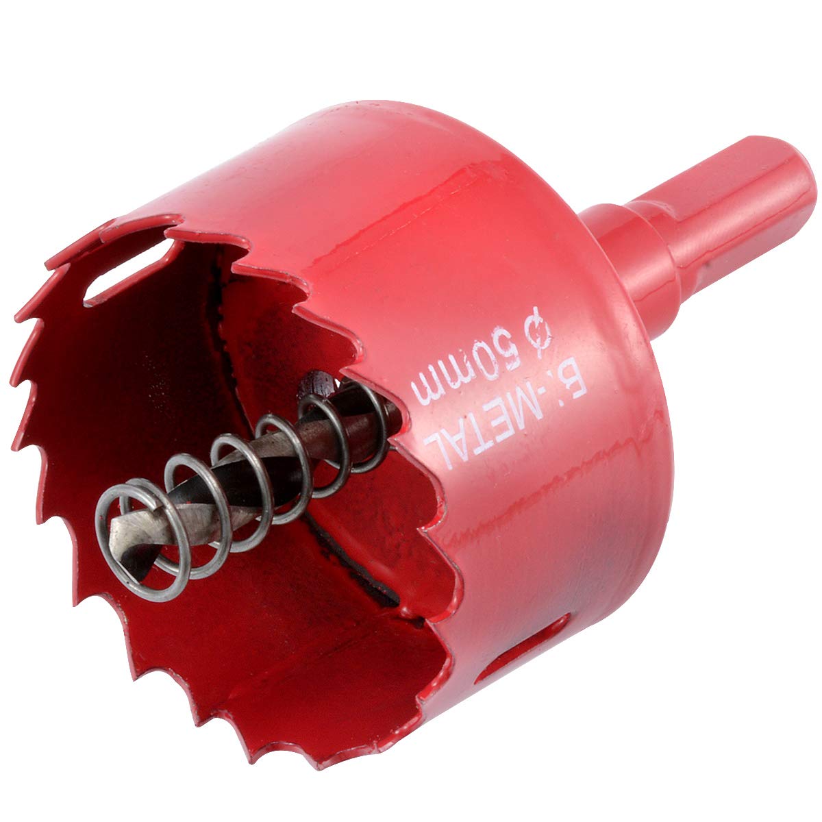 KATUR Hole Saw for Wood, 50mm HSS Bi-Metal Hole Cutter for Pipe Vent, Separate Drill Bit with Hex Shank, Smooth Fast Cutting for Plastic, Plywood, Drywall, Plasterboard, Thin Metal Sheets