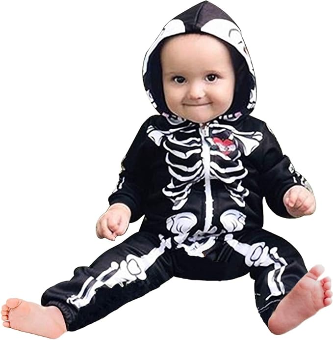 Clothing Accessories Rompers Baby Boy Girl Halloween Skeleton Costume 
