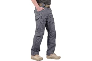 Hiwise Men's Ripstop Tactical Pants Water Resistant Stretch Cargo Pants Lightweight EDC Hiking Work Pants