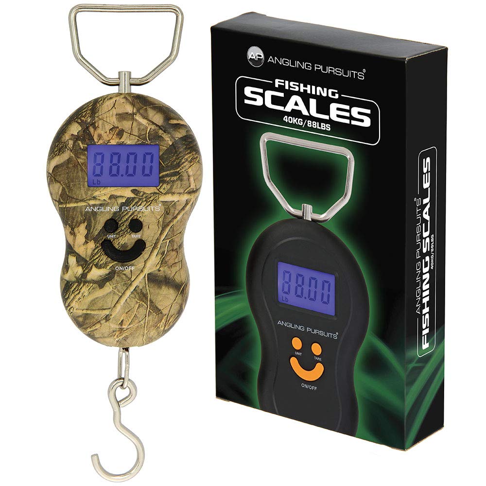 New Carp Fishing Travel Hand Held Camo Digital 40kg / 88lbs Weighing Scale With Handle Hook and LED