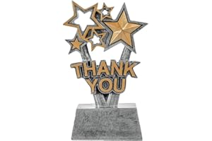 Decade Awards Thank You Trophy - 6 or 8 Inch Tall | Sponsor or Contributor Celebratory Award | Exquisite Acclamation of Appreciation and Recognition - Engraved Plate on Request