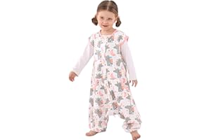 WONDAY Toddler Sleep Sack with Feet, 0.5 Tog Sleeping Sacks for Walking with Legs 2T 3T