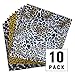 JANDJPACKAGING Leopard HTV Cheetah Pattern Heat Transfer Vinyl 12”x 12” Wild Animal Print HTV Craft Film Garment Clothing for T-Shirt Decoration DIY Craft Material 10 Pack