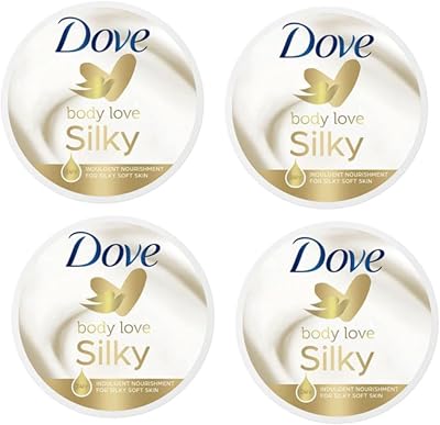 Dove Body Love Silky Pampering Body Cream 300ml Pack of 4 All Skin Types