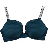 Victoria's Secret Add 2 Cup Bombshell Rhinestone Straps Bra (Green, 36D)