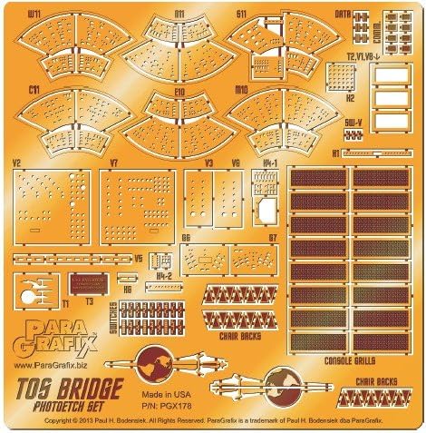 1/32 Paragrafix Star Trek: USS Enterprise Bridge Photo-Etch Set for AMT