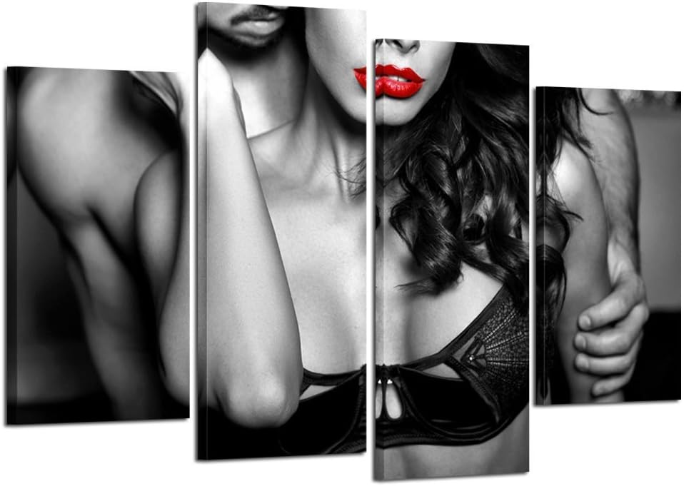 Amazon Com Kreative Arts Black And White Couple Canvas Prints