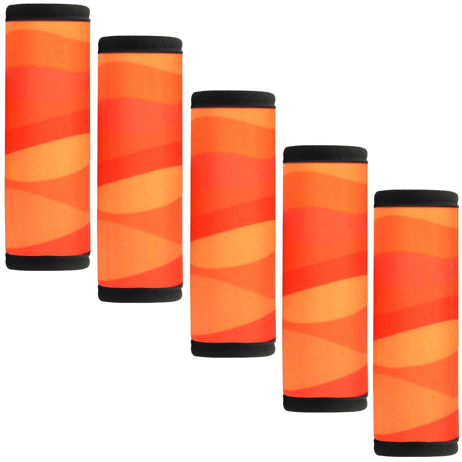 Photo 1 of Gowraps 5 Pack Neoprene Luggage Handle Wraps for Suitcase Travel Luggage Tags/Identifiers/Marker/Grips (2.0 Version) (Orange)