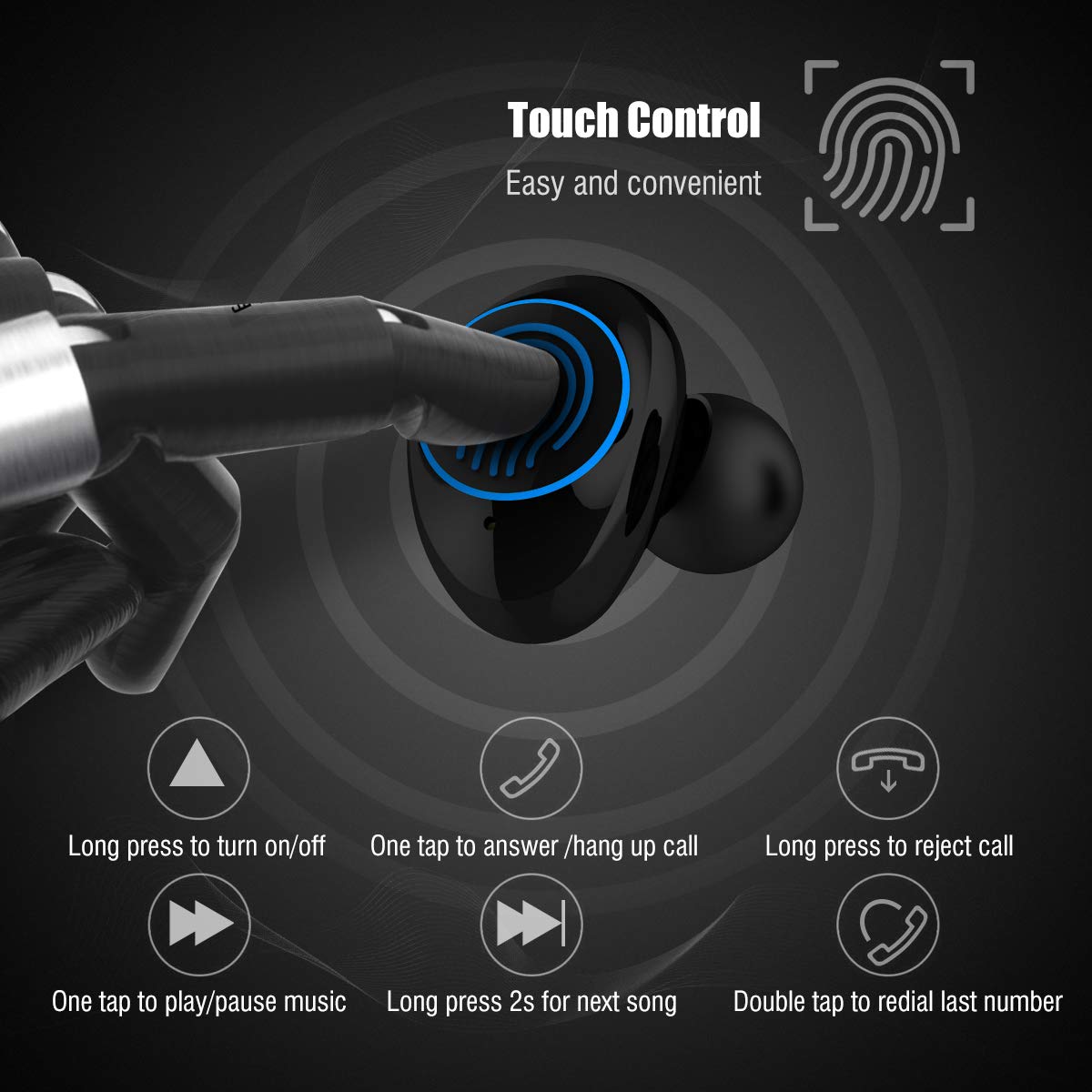 Auricolari Cuffie Wireless Senza Fili 18 ore di Riproduzione con Custodia  Mono Auricolare Bluetooth 5.0 Cuffie Bluetooth Muzili Audio HD  Cancellazione Rumore IP65 con Microfono per iOS e Android- Argento  urban-earth.co.uk