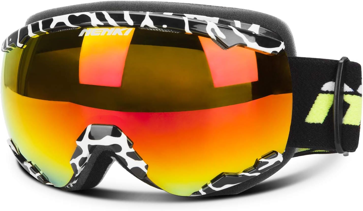 NENKI Snowmobile Goggles for Ski Snowboard Snow Sport with Anti Fog & 100% UV Protection Lens for Men Women NK-1006 & NK-1007
