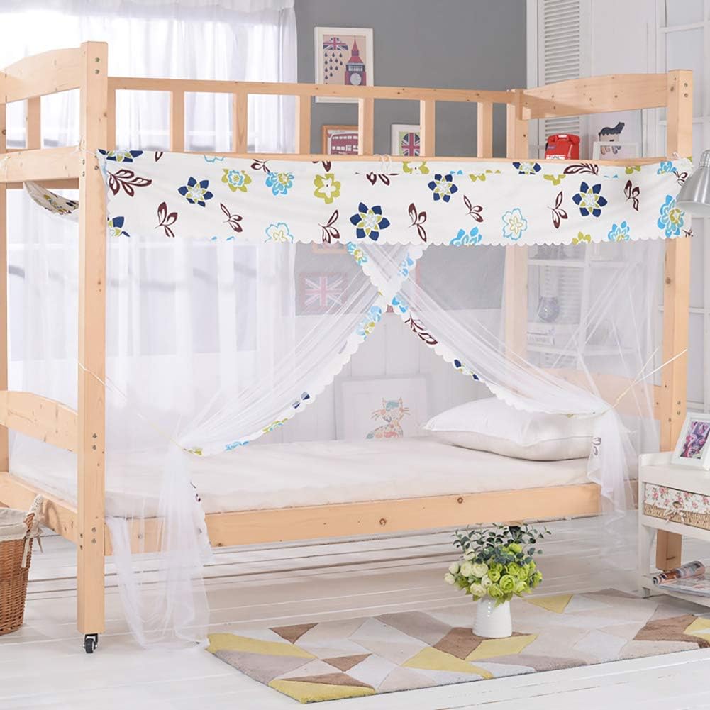 Dormitory Mosquito Net,Tofover Bunk Bed Encryption Nets Bed Canopy Square Student Dorm Netting Blackout Curtains Anti-Mosquito Tent (Multi 8, 90 X 190 X 150CM)