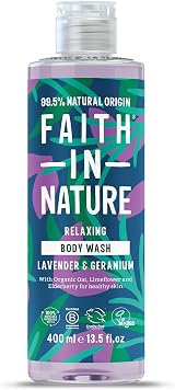 Faith In Nature Lavender & Geranium Body Wash 400 ml Vegan Cruelty Free