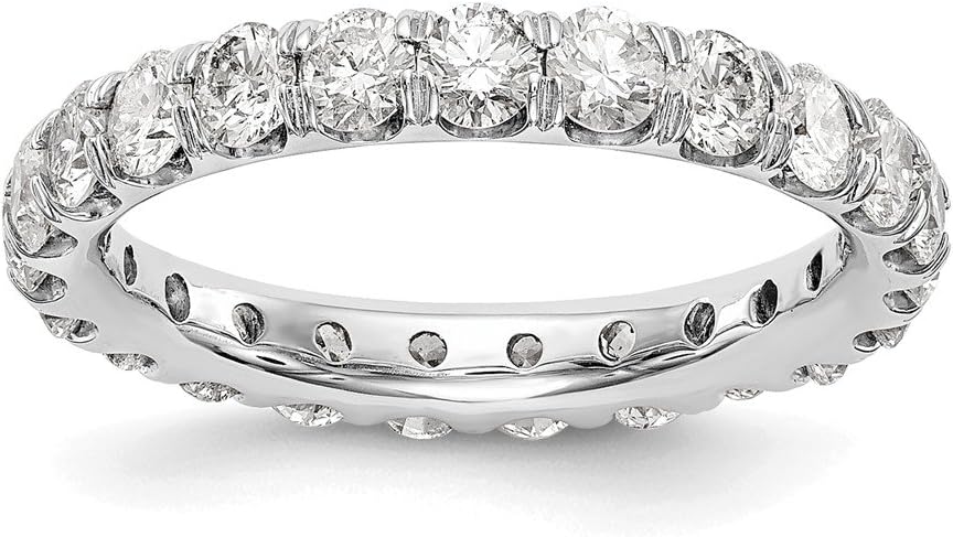 14ct White Gold True Origin Lab-Grown Diamond Eternity Band Ring, VS/E- 3.23 cttw for Women