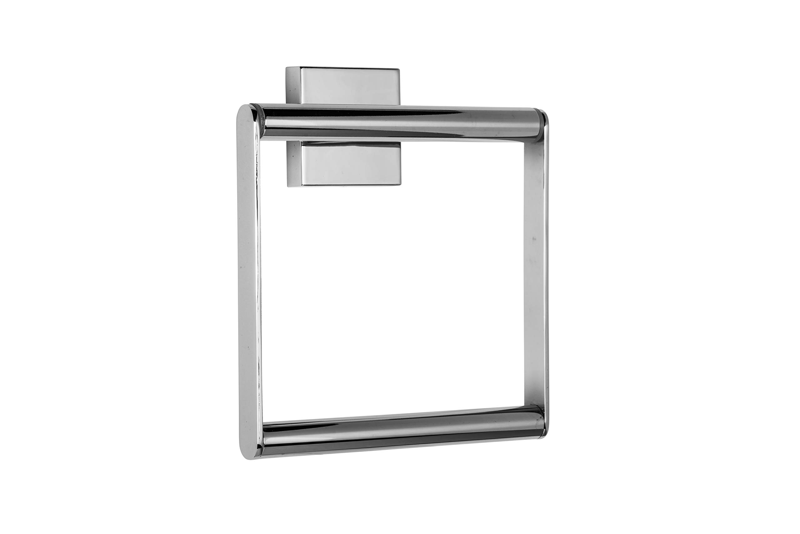 Croydex Flexi-Fix Chester Towel Ring, Metal, 168 x 153 x 58mm, Silver