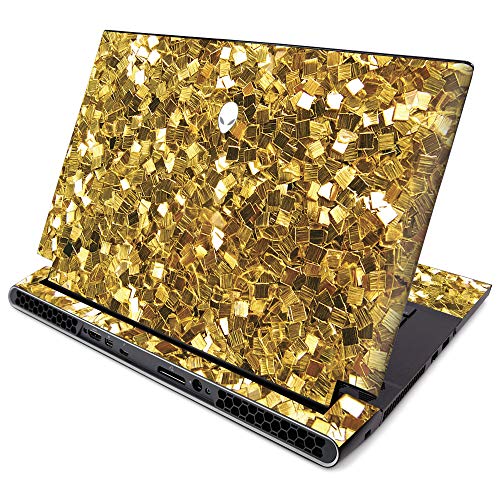 MightySkins Skin for Alienware M15 R2 (2019) - Gold Chips | Protective, Durable…