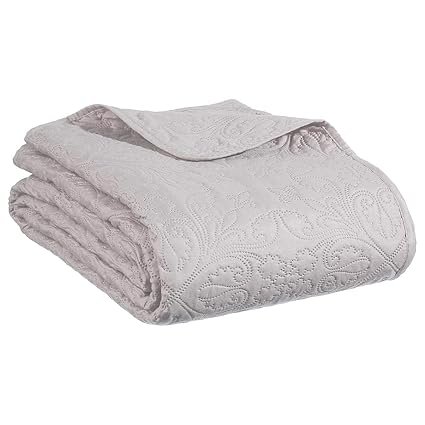 Set aus einer gesteppten Tagesdecke und 2 Kopfkissenbezügen - Weich und warm - Große Größe - Farbe TAUPE