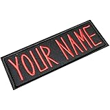 Lan Stang Personalized Custom Ghostbusters Name Tag Embroidered Patch 1.75Hx5W inches (Iron On, Red)