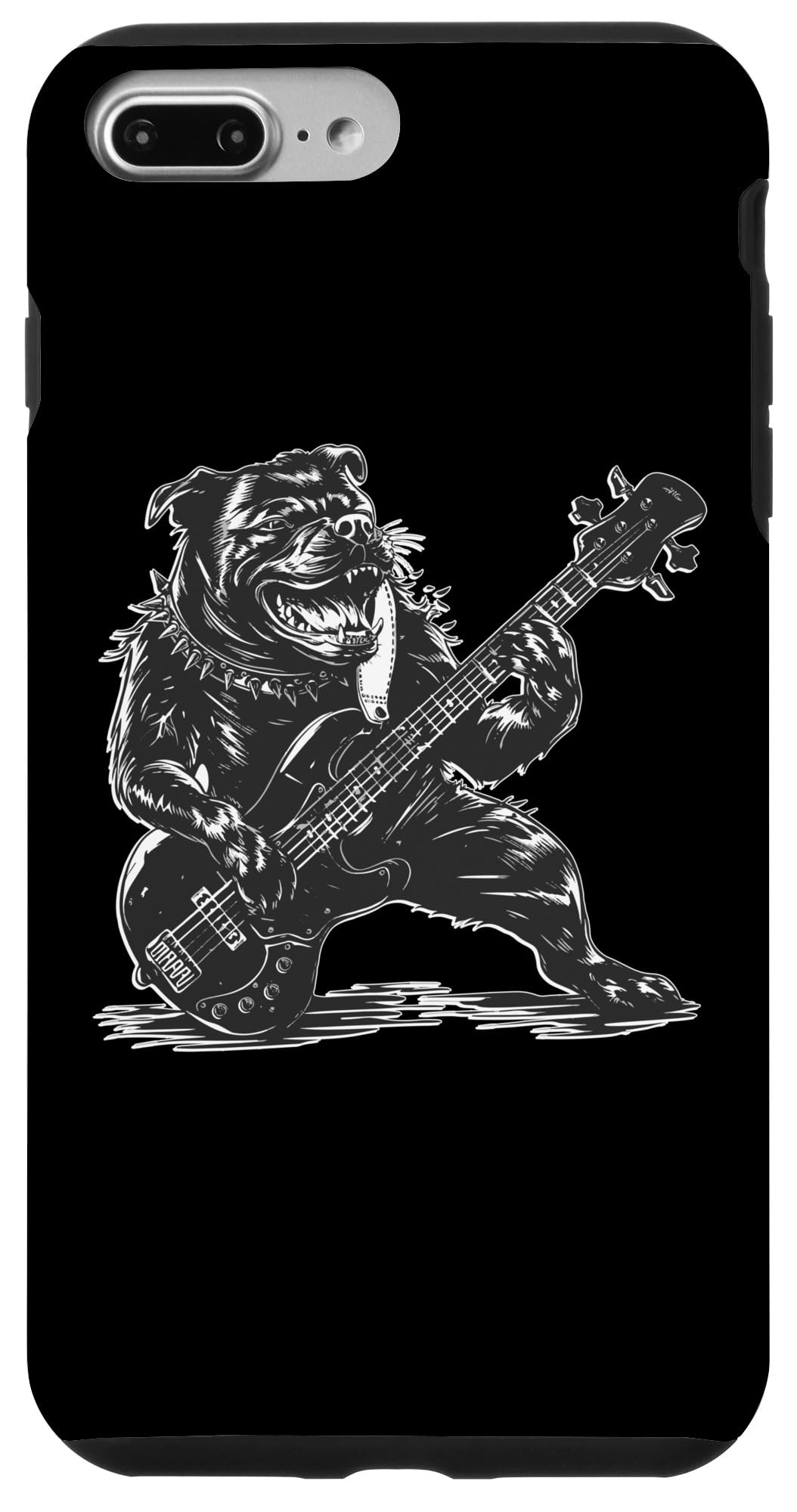 iPhone 7 Plus/8 Plus Rottweiler Dog Heavy Metal Guitarist Punk Rock Gothic Case