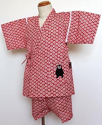 Amazon 子供甚平 女の子 女児 くまもん キッズ じんべい 絞り柄 日本