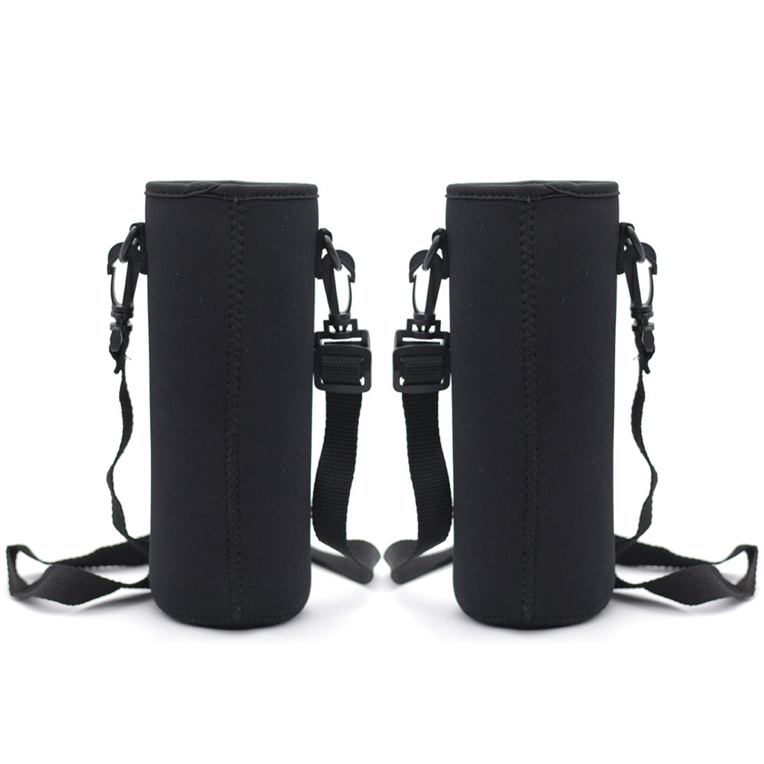 Kvvdi 2 Pack 32 oz Neoprene Glass Water Bottle Cooler Sleeve Insulator 32oz Bottle Cover Holder Carrier with Shoulder Strap