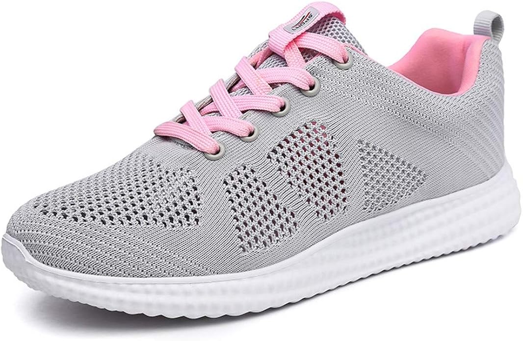 ZYKJModa Zapatos Deportivos de Suela Plana luz Flying Tejer ...