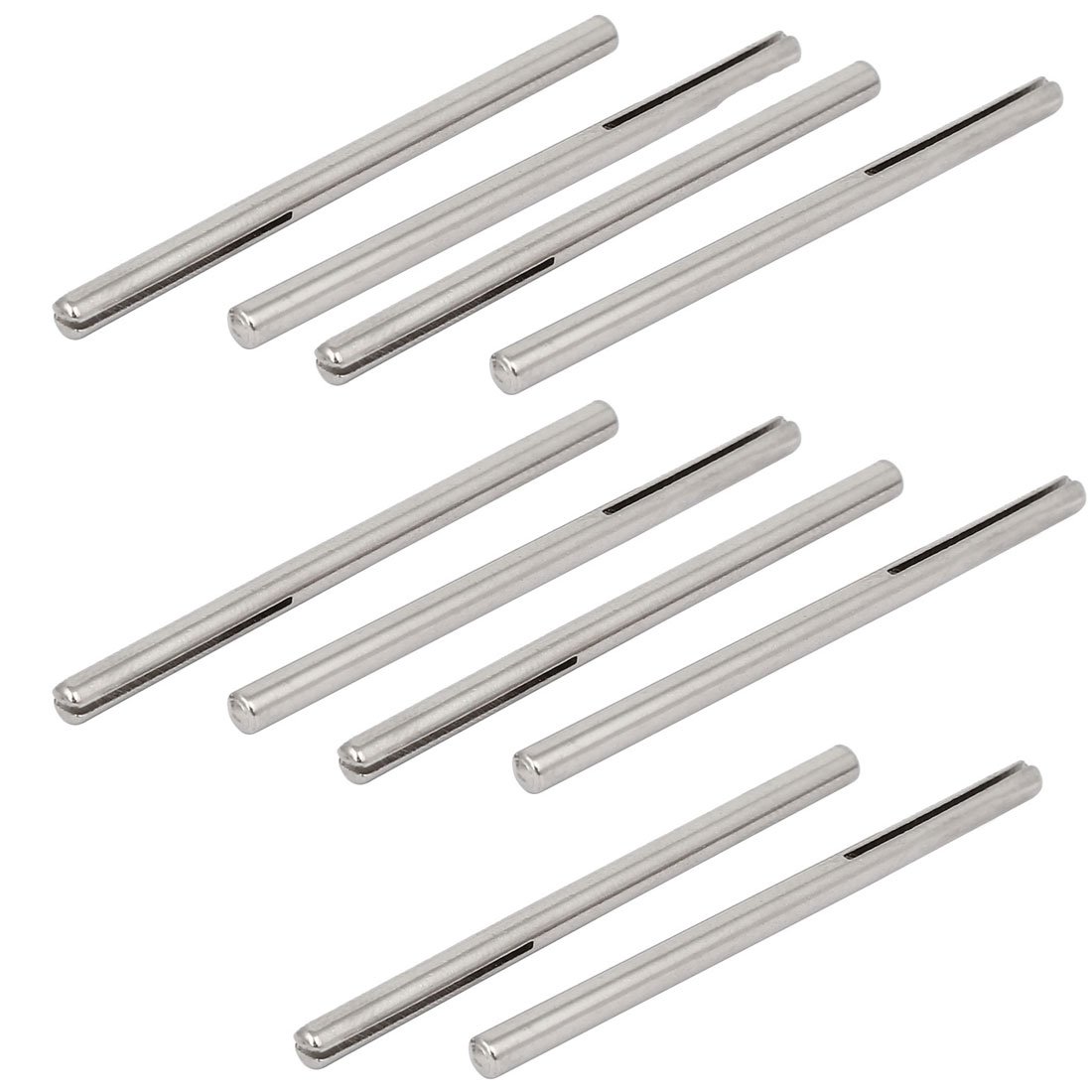 Sourcingmap 3mm 1/8 Inch Shank Dia Split Mandrel Silver Tone 10pcs for Abrasive Sandpaper