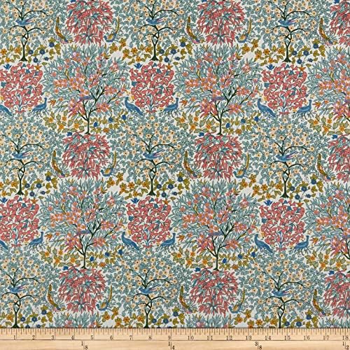Liberty of London Liberty Of London Orchard Garden Pheasant Forest Fabric, White, Fabric By The Yard