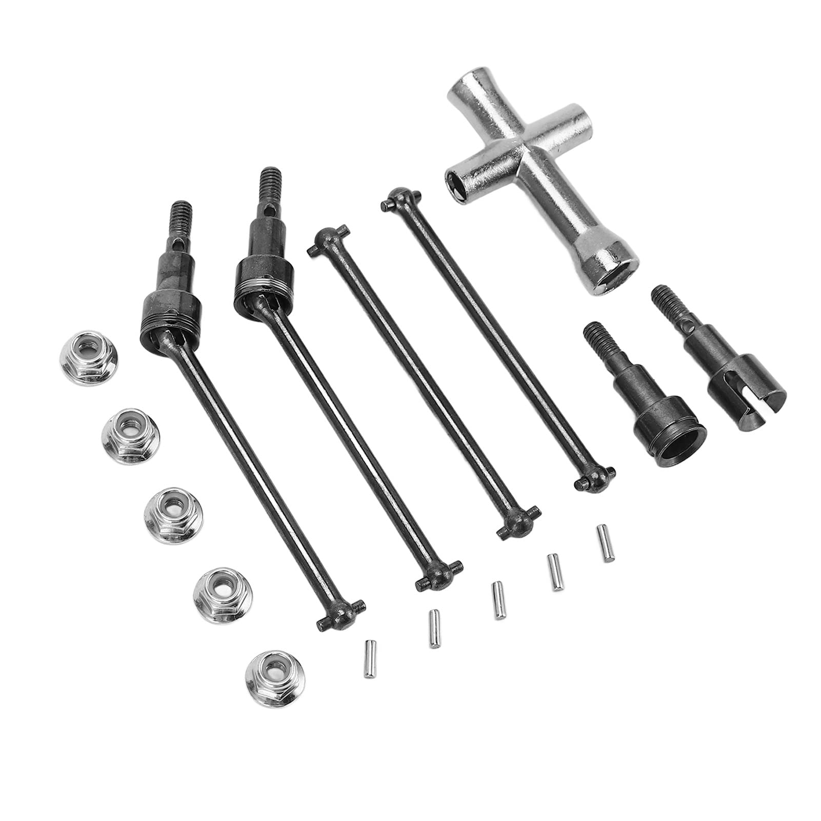 RC Car CVD Driveshaft,Durable Steel Front Rear Drive Shaft Set Replacement Parts for SCY 16101 16102 16103 16201PRO 1/16 RC Car