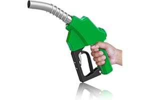 SOWHAT 1"NPT Green Automatic Shut-Off Fuel Nozzle, Diesel Gas Pump Nozzles Max Flow Rate 30 GPM, 19/16" (OD=30mm) Spout Car Fuel Filling Transfer Nozzle Used for Diesel Petrol Gasoline Kerosene