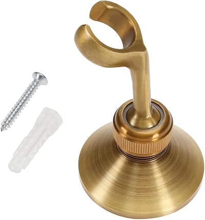 EMSea Brass Shower Head Holder Wall Mount One Hole Adjustable 9.5x6.5cm