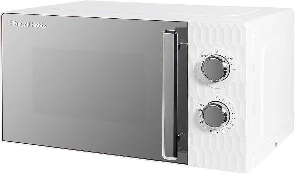 Russell Hobbs Honeycomb 17L 700W Solo Microwave 5 Power Levels White
