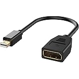 Rankie Mini DisplayPort to DisplayPort Adapter, 4K Resolution Converter, Black