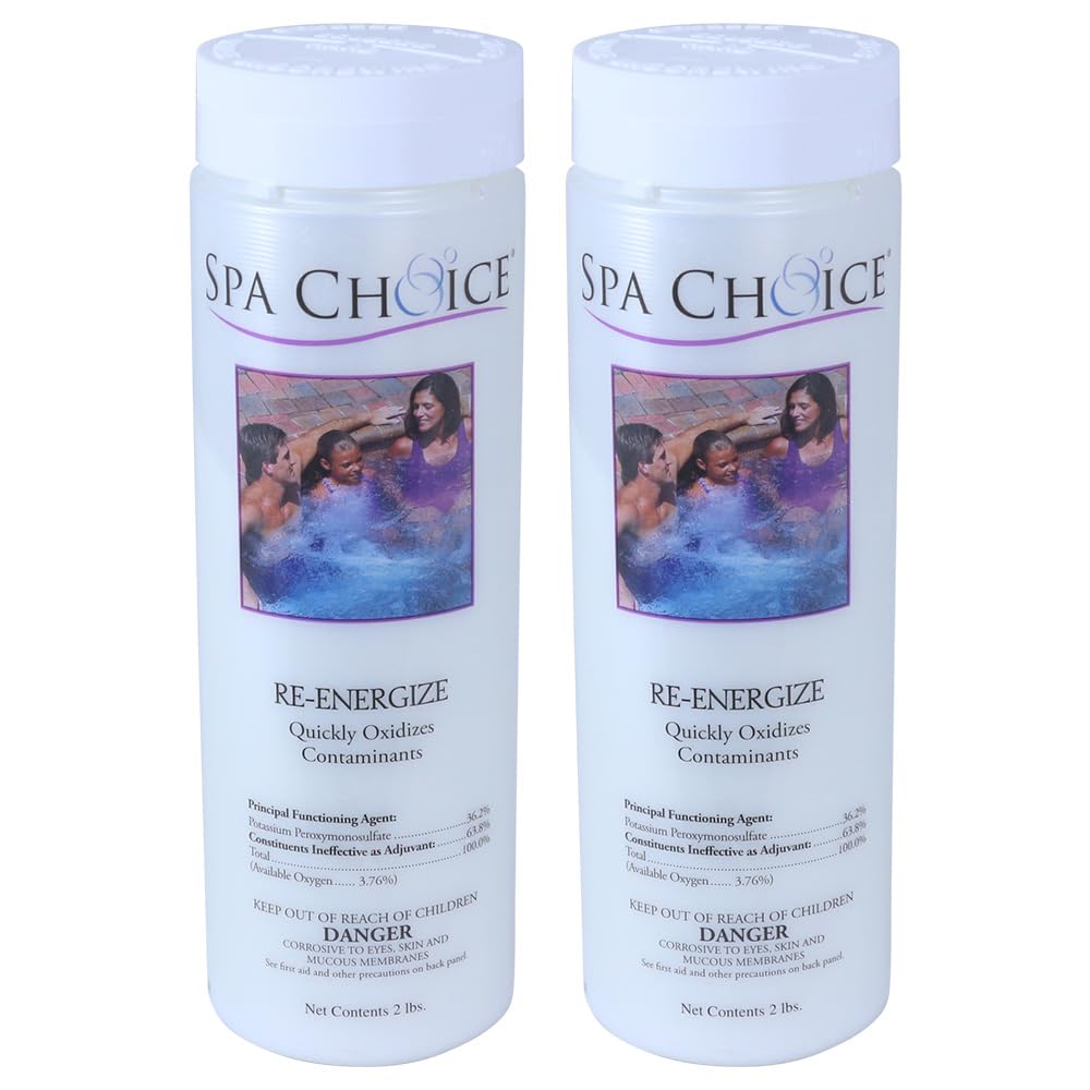 SpaChoice 2-Pounds 2-Pack Premium Re-Energize Spa Shock, Hot Tub Shock, Made in USA Image