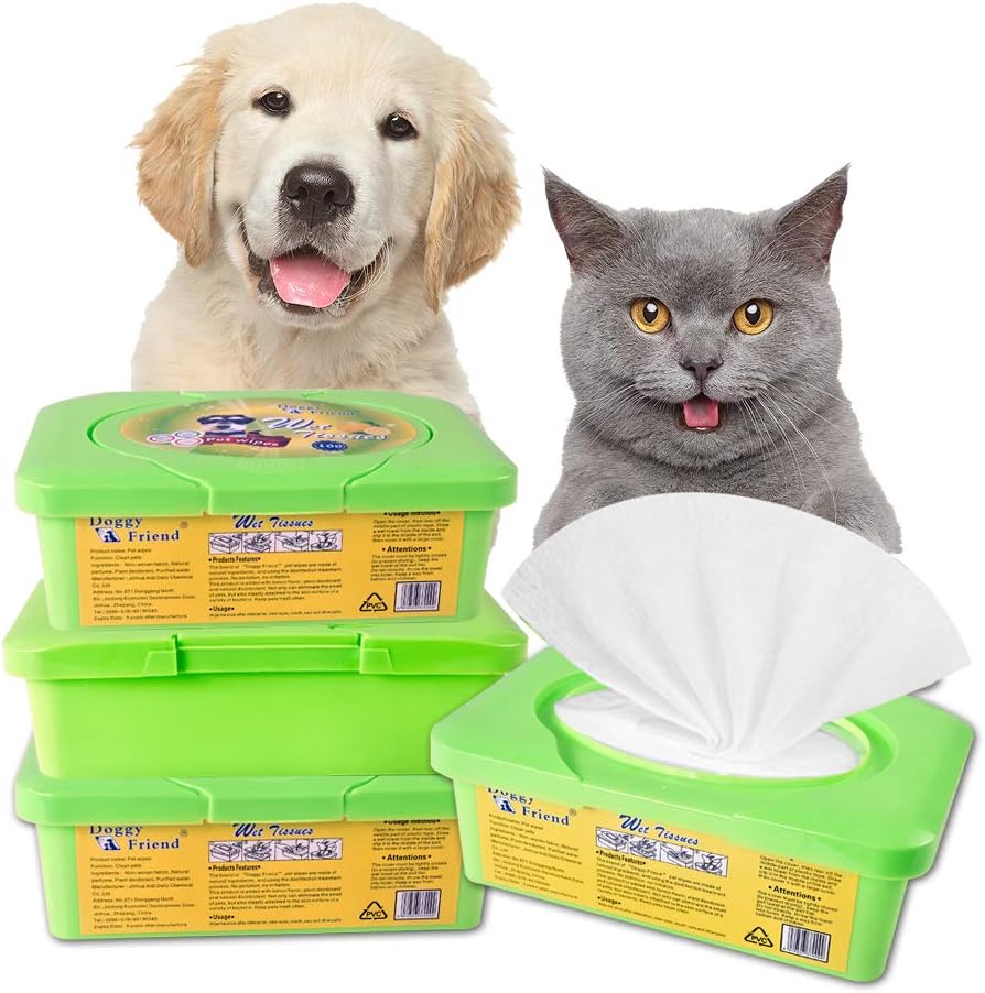 TOPROHOMIE Pet Wipes, Grooming Wipes with Sufficient Moisture & Extra Large, Natural Pet Wipes for Dogs, Antibacterial Hypoallergenic Dog Wipes(1 Pack)