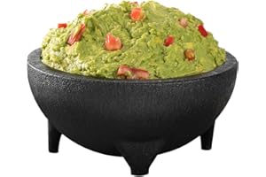 Restaurantware-56 Ounce Salsa Bowl, 1 3-Legged Design Molcajete Bowl - Microwavable, Dishwashable, Black Plastic Salsa Contai
