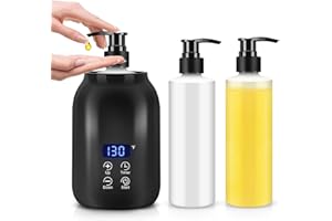 Gugxiom Massage Oil Warmer, LED Display Single Bottle Pro Massage Heater, Temperature Control Oil Warmer for Massage with 2 O