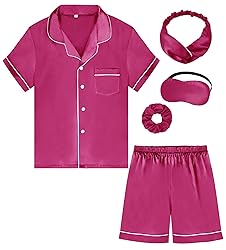 ALHAVONE Kids Girl Pajama Set with Headband
