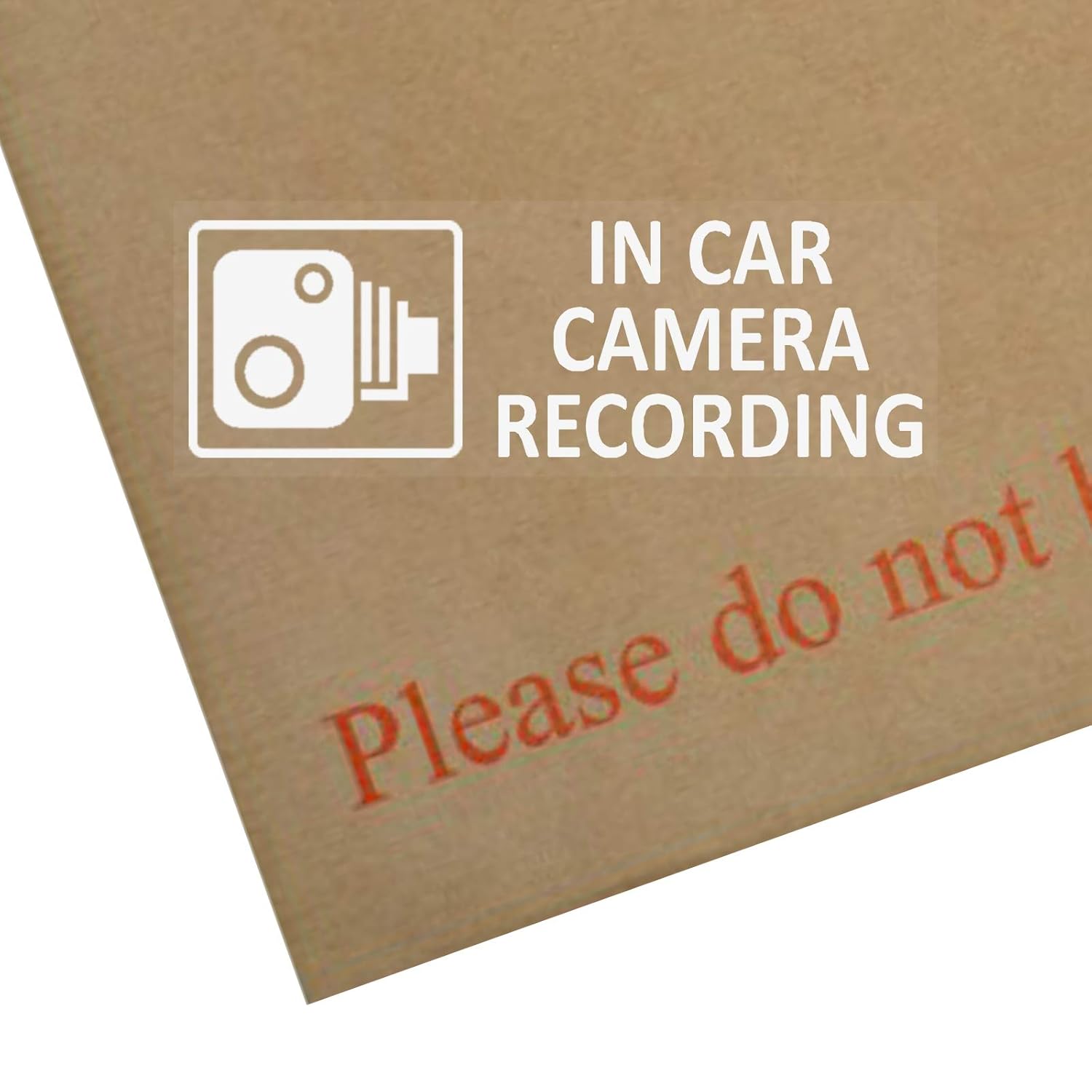 5 x Small in Car Camera Recording Stickers-3.4x1.2 INCHES-CCTV Signs-Van,Lorry,Truck,Taxi,Bus,Mini Cab,Minicab-Security-Window-Go Pro,Dashcam White on Clear Window Version Car Truck Bus Lorry Secure